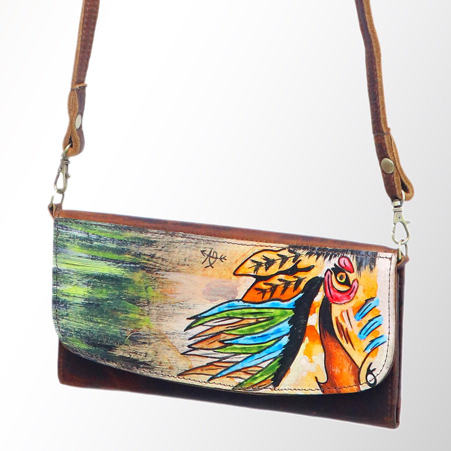 American Darling Hand-Painted Western Leather Small Cross body Bag - Uhorse