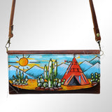 American Darling Wallet Hair on Full Grain Genuine Leather Western Women Bag | Handbag Purse Travel Clutch