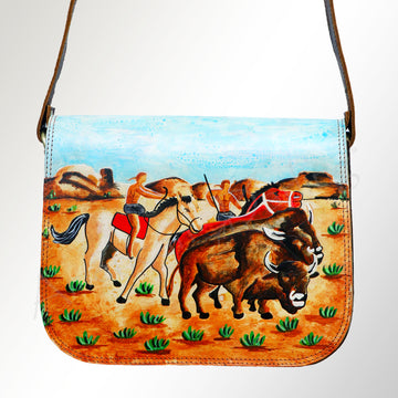 American Darling Messenger Full Grain Genuine Leather Western Women Bag Handbag Purse | Cute