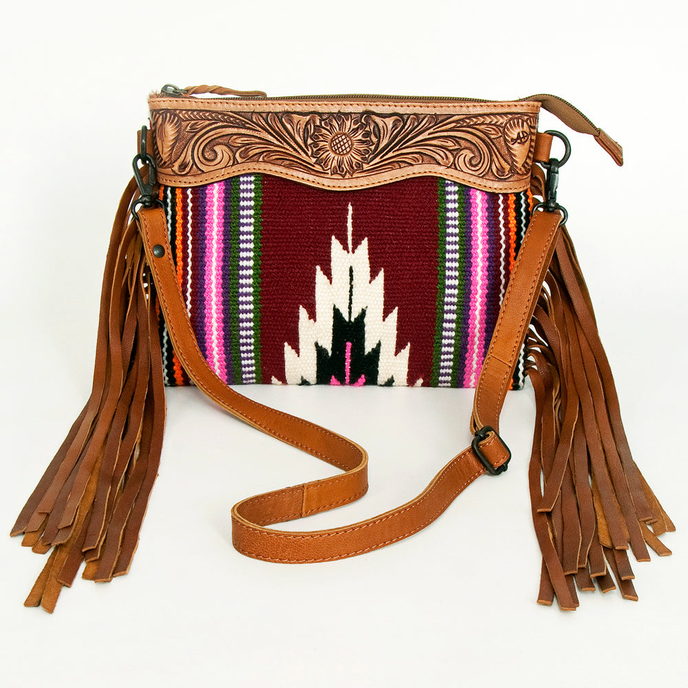 American Darling Cross Body Hand Tooled Saddle Blanket Genuine Leather Western Women Bag Handbag Purse | Crossbody for Cute
