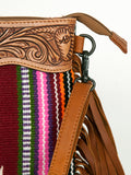 American Darling Cross Body Hand Tooled Saddle Blanket Genuine Leather Western Women Bag Handbag Purse | Crossbody for Cute