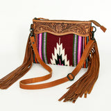 American Darling Cross Body Hand Tooled Saddle Blanket Genuine Leather Western Women Bag Handbag Purse | Crossbody for Cute
