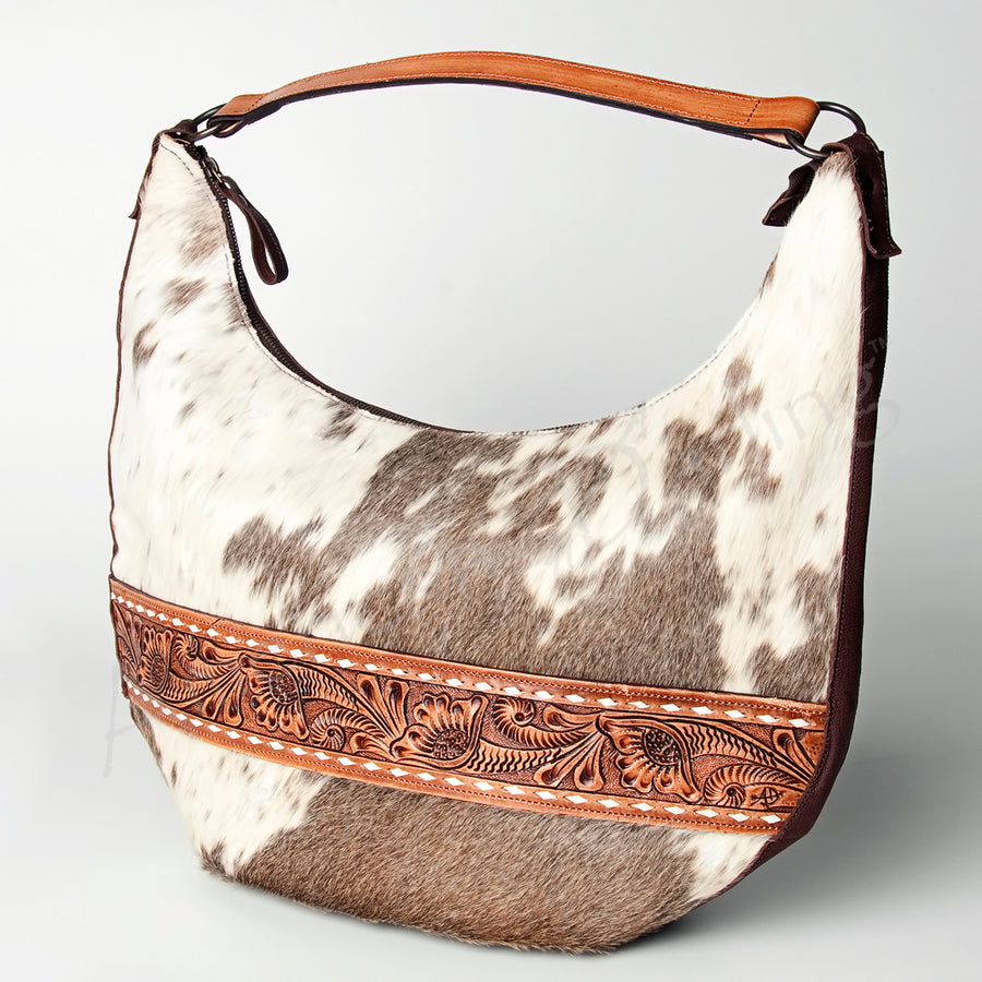 American Darling Hobo Hand Tooled Hair On Genuine Leather Western Women Bag | Handbag Purse Bags for Cute - Uhorse