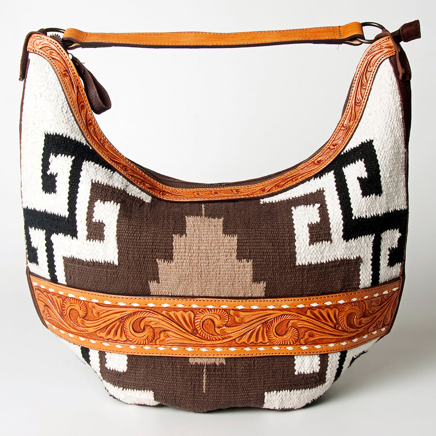 American Darling Hobo Hand Tooled Saddle Blanket Genuine Leather Western Women Bag | Handbag Purse Bags for Cute