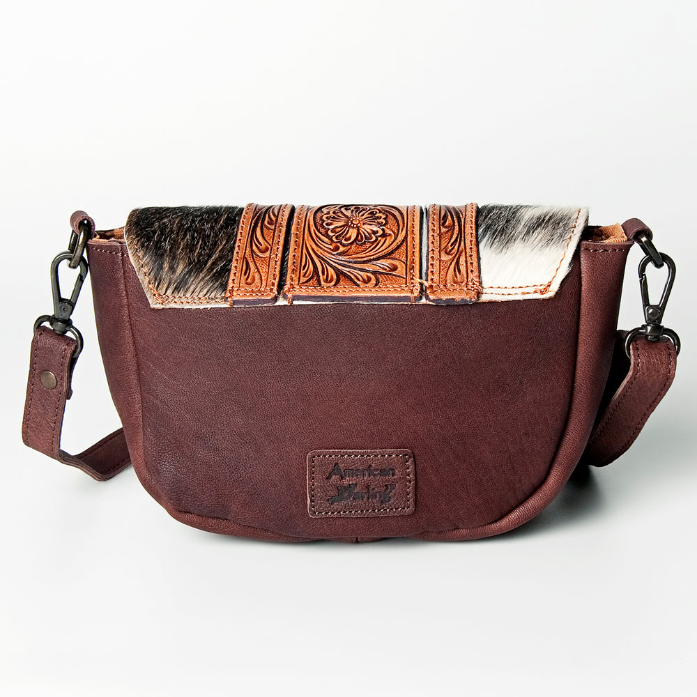 American Darling Cross Body Hand Tooled Hair on-Genuine Leather Western Women Bag Handbag Purse | Crossbody for Cute