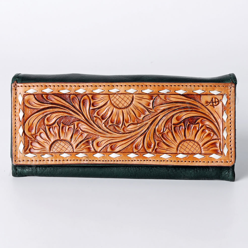 American Darling Wallet Hand Tooled Genuine Leather Western Women Bag | Handbag Purse Wristlet Travel Clutch