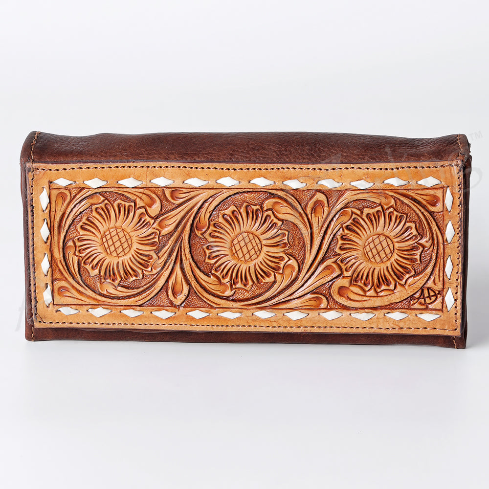 American Darling Wallet Hand Tooled Genuine Leather Western Women Bag | Handbag Purse Wristlet Travel Clutch