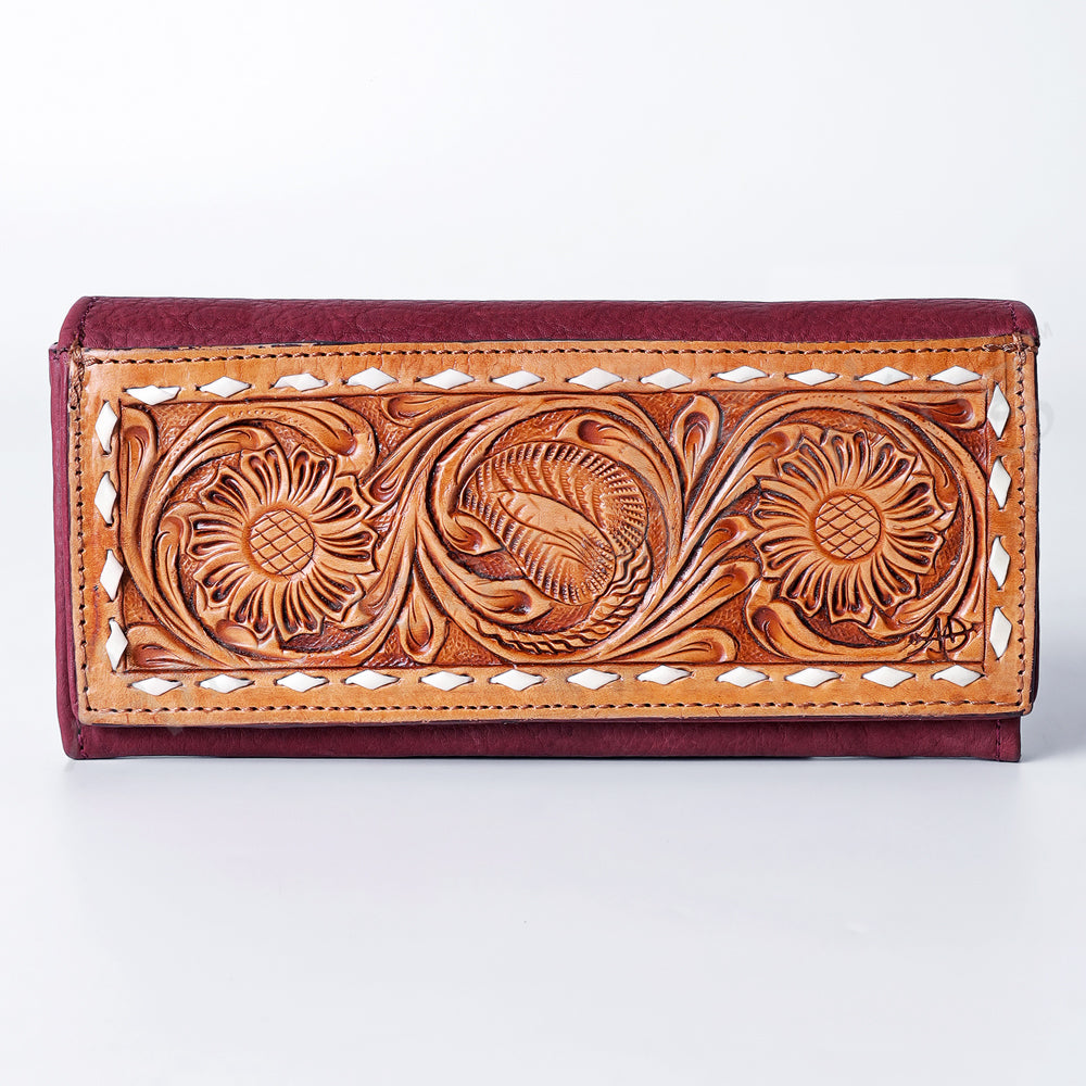 American Darling Wallet Hand Tooled Genuine Leather Western Women Bag | Handbag Purse Wristlet Travel Clutch