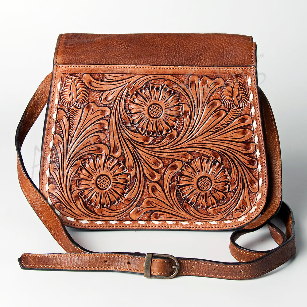 American Darling Cross Body hand tooled Full Grain Genuine Leather Western Women Bag Handbag Purse | Crossbody for Cute