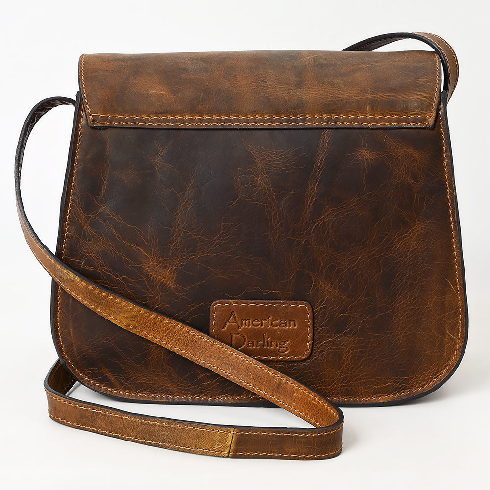 American Darling Cross Body hand tooled Full Grain Genuine Leather Western Women Bag Handbag Purse | Crossbody for Cute