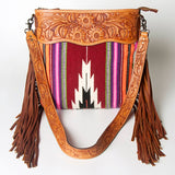American Darling Signature Crossbody Hand Tooled Saddle Blanket Genuine Leather Women Bag Western Handbag Purse