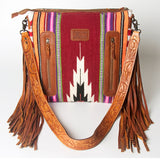 American Darling Signature Crossbody Hand Tooled Saddle Blanket Genuine Leather Women Bag Western Handbag Purse