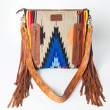 American Darling Signature Crossbody Hand Tooled Saddle Blanket Genuine Leather Women Bag Western Handbag Purse