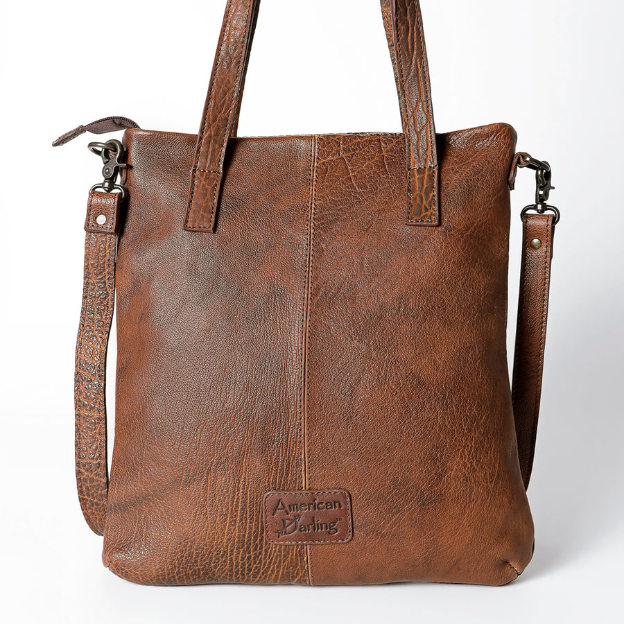 American Darling Tote Hand Tooled Genuine Leather women bag western handbag purse