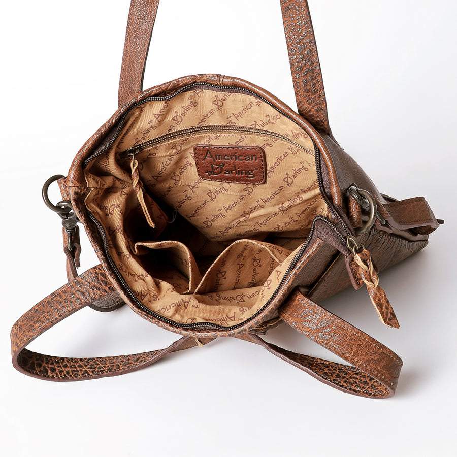 American Darling Tote Hand Tooled Genuine Leather women bag western handbag purse