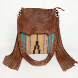 American Darling Cross Body Saddle Blanket Fabric Leather Western Women Bag Handbag Purse Crossbody Travel Bags College
