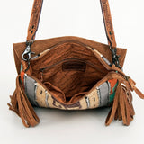 American Darling Cross Body Saddle Blanket Fabric Leather Western Women Bag Handbag Purse Crossbody Travel Bags College