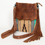 American Darling Cross Body Saddle Blanket Fabric Leather Western Women Bag Handbag Purse Crossbody Travel Bags College