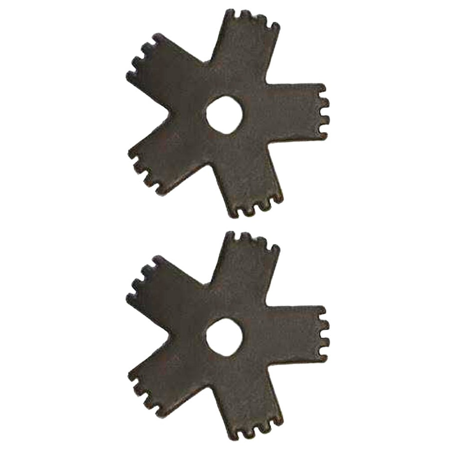 Set of 2 Shank 2-1/4 in Hilason Black Steel Get A Grip Rowel - Uhorse