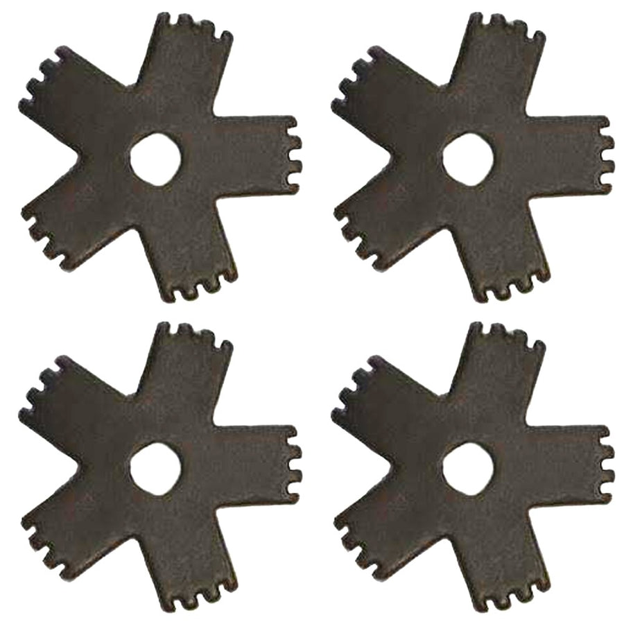 Set of 4 Shank 2-1/4 in Hilason Black Steel Get A Grip Rowel - Uhorse