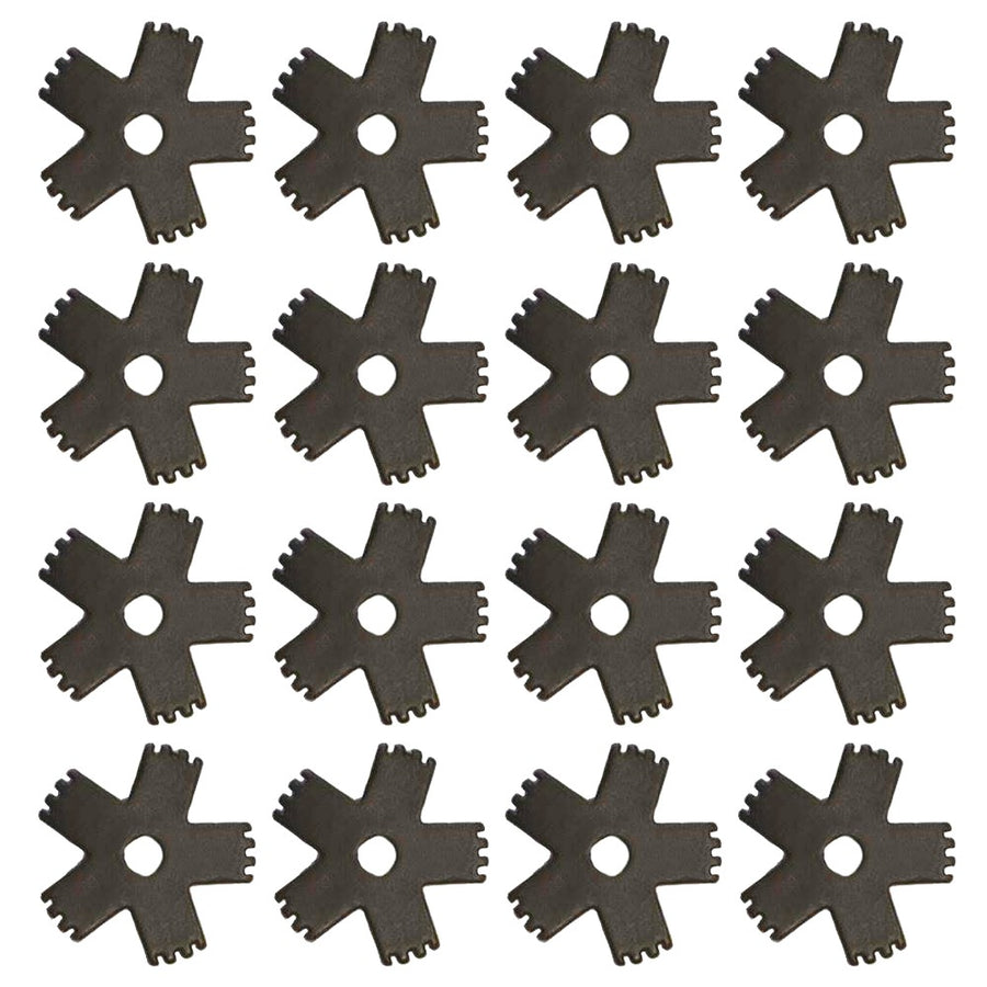Set of 16 Shank 2-1/4 in Hilason Black Steel Get A Grip Rowel - Uhorse