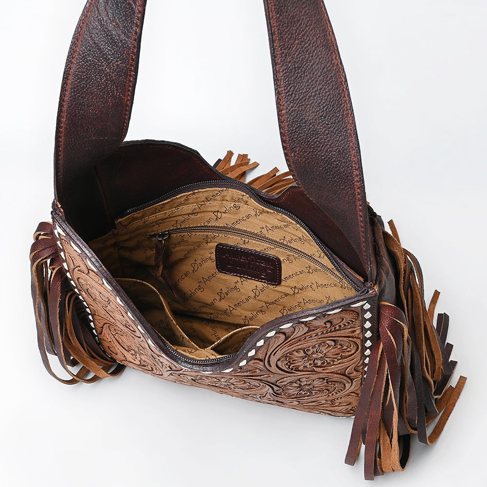 American Darling Hobo Hand Tooled Genuine Leather Women Bag Western Handbag Purse