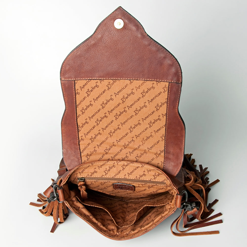 American Darling  Messenger Hand Tooled Genuine Leather Women Bag Western Handbag Purse