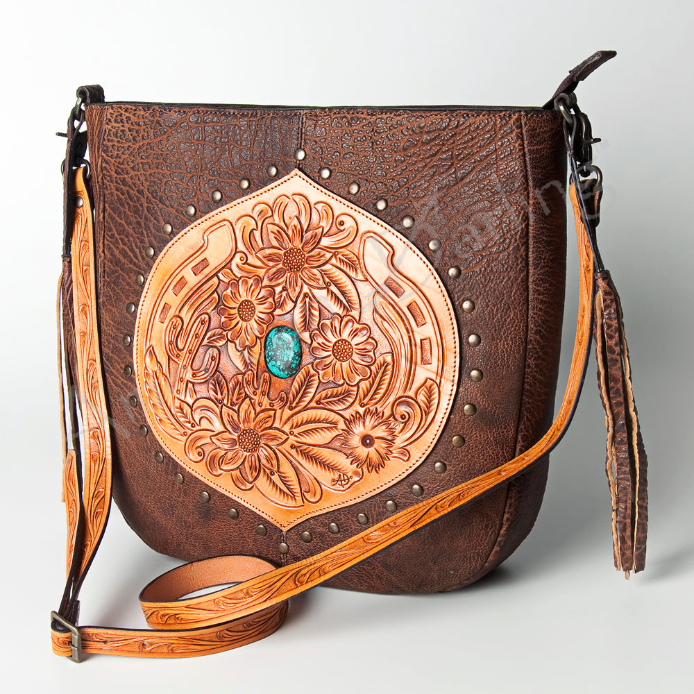 American Darling Crossbody Hand Tooled Genuine Leather Women Bag Western Handbag Purse