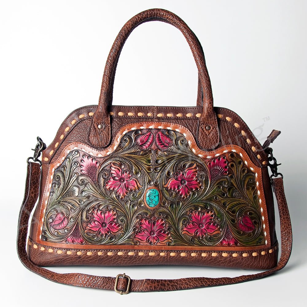 American Darling Tote Hand Tooled Genuine Leather Women Bag Western Handbag Purse