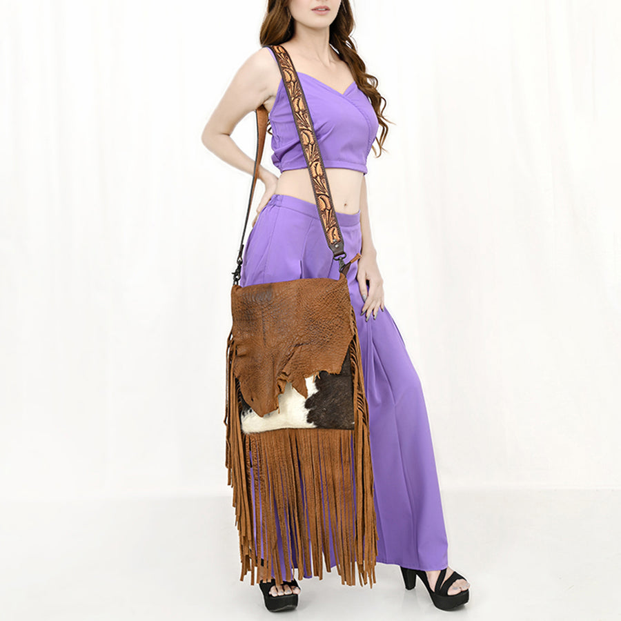 American Darling Cross Body Hair-On Genuine Leather Western Women Bag | Pink Handbag Purse Crossbody for Cute