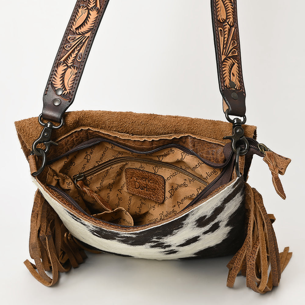 American Darling Cross Body Hair-On Genuine Leather Western Women Bag | Pink Handbag Purse Crossbody for Cute
