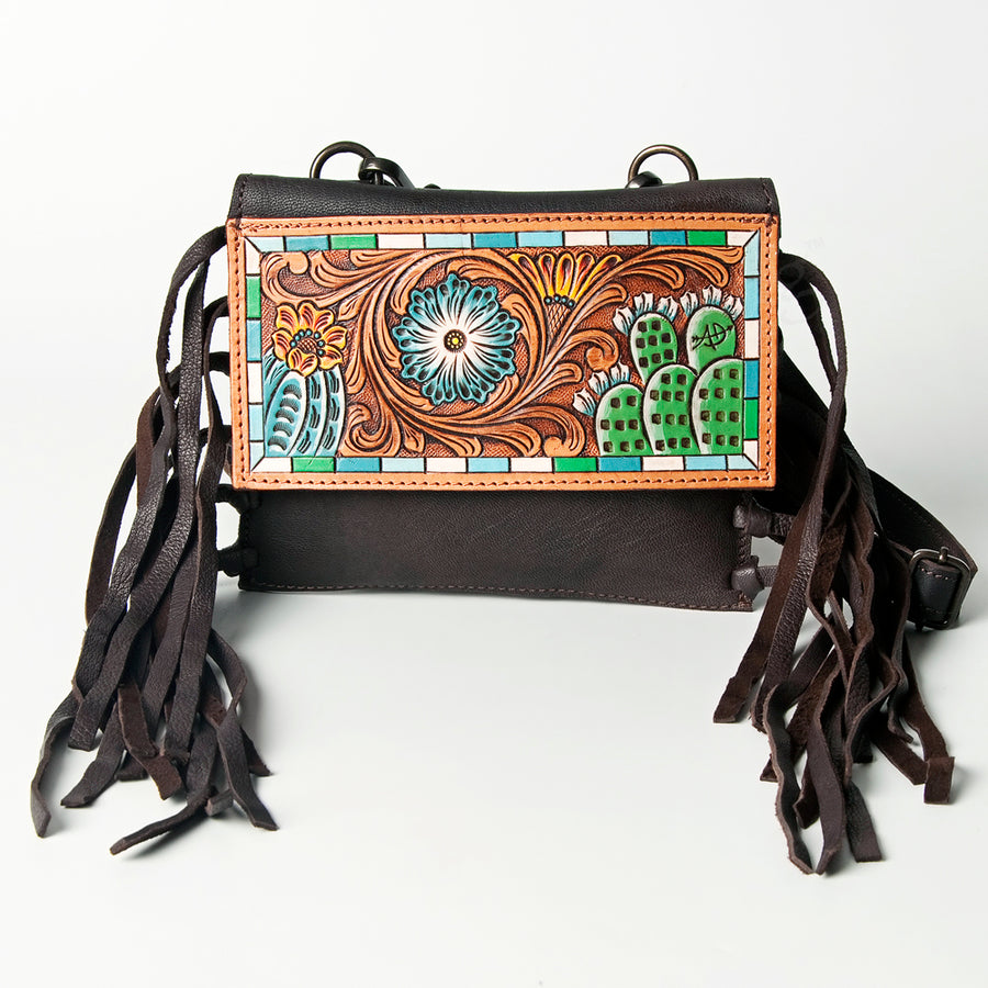 American Darling Small Crossbody Hand Tooled Genuine Leather Western Women Bag Handbag Purse | for Cute