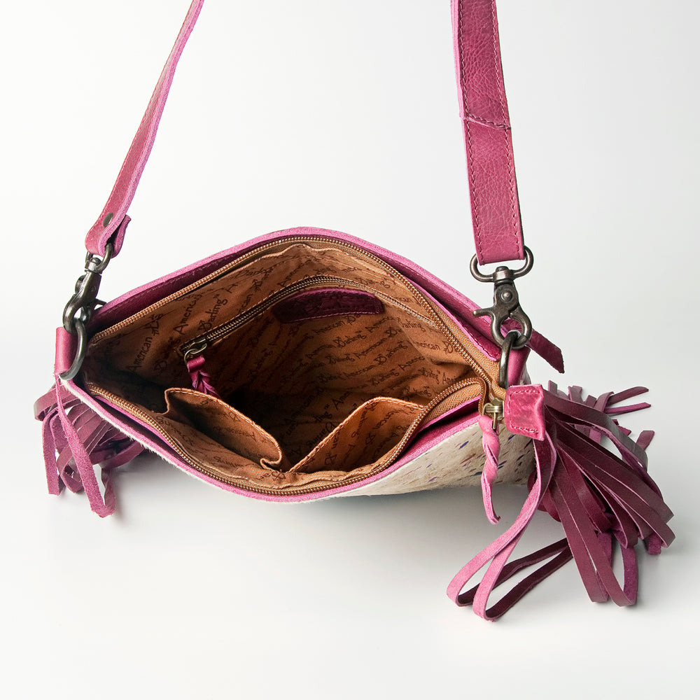American Darling Cross Body Hair-On Genuine Leather Western Women Bag | Pink Handbag Purse Crossbody for Cute