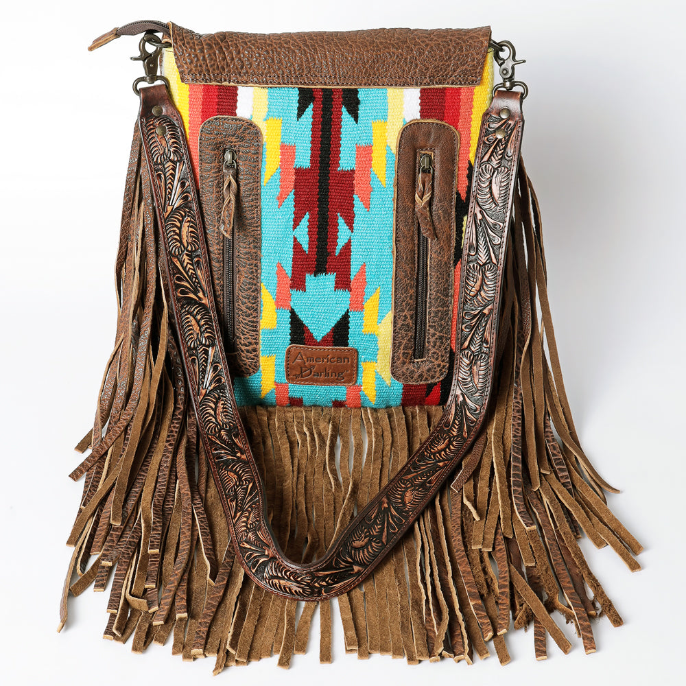 American Darling Large Crossbody Saddle Blanket Genuine Leather Western Women Bag Handbag Purse | Travel Bags College Casual