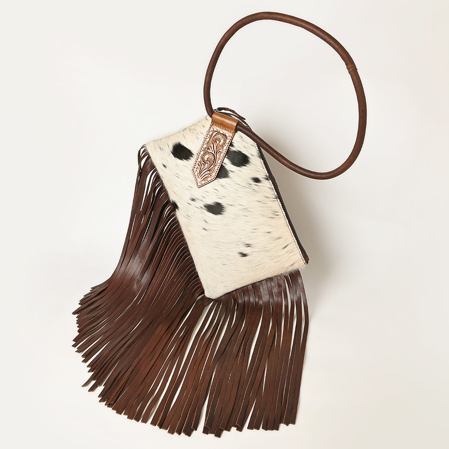 American Darling Wristlet Hand Tooled Hair On Genuine Leather Western Women Bag | Handbag Purse Travel Clutch
