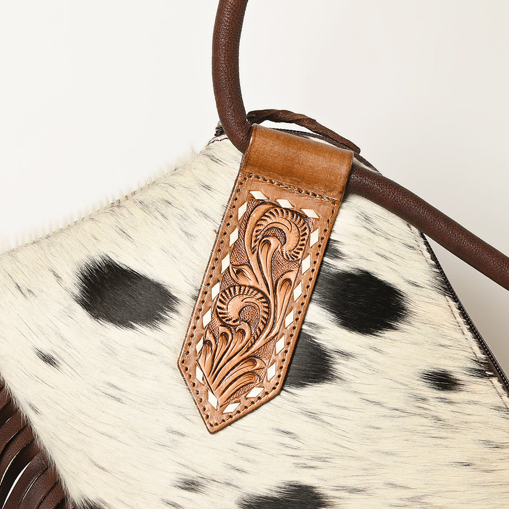 American Darling Wristlet Hand Tooled Hair On Genuine Leather Western Women Bag | Handbag Purse Travel Clutch