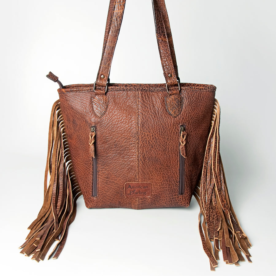 American Darling Tote Hand Tooled Hair on Genuine Leather Western Women Bag Handbag Purse | Travel Bags College Casual