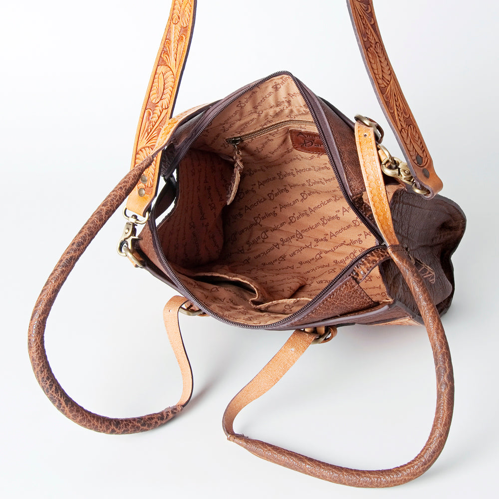 American Darling Tote Hand Tooled Genuine Leather women bag western handbag purse