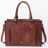 American Darling Briefcase Hand Tooled Genuine Leather Women Bag Western Handbag Purse