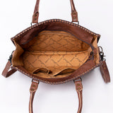 American Darling Briefcase Hand Tooled Genuine Leather Women Bag Western Handbag Purse