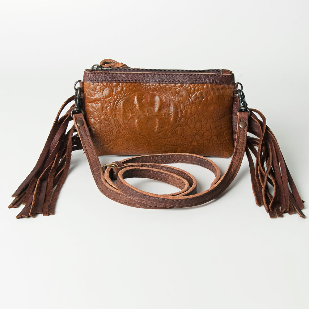 American Darling Coin Purse Crocodile Embossed Genuine Leather Western Women Bag | Handbag Wallet Purses for