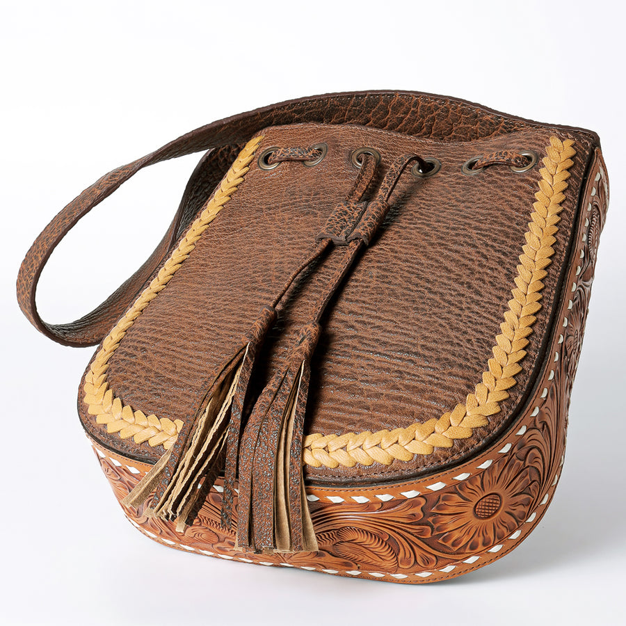 American Darling Bucket Genuine Leather Women Bag Western Handbag Purse