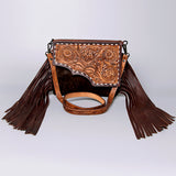 American Darling Cross Body Hand Tooled Hair on-Genuine Leather Western Women Bag Handbag Purse | Crossbody for Cute