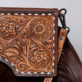 American Darling Cross Body Hand Tooled Hair on-Genuine Leather Western Women Bag Handbag Purse | Crossbody for Cute