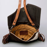 American Darling Cross Body Hand Tooled Hair on-Genuine Leather Western Women Bag Handbag Purse | Crossbody for Cute
