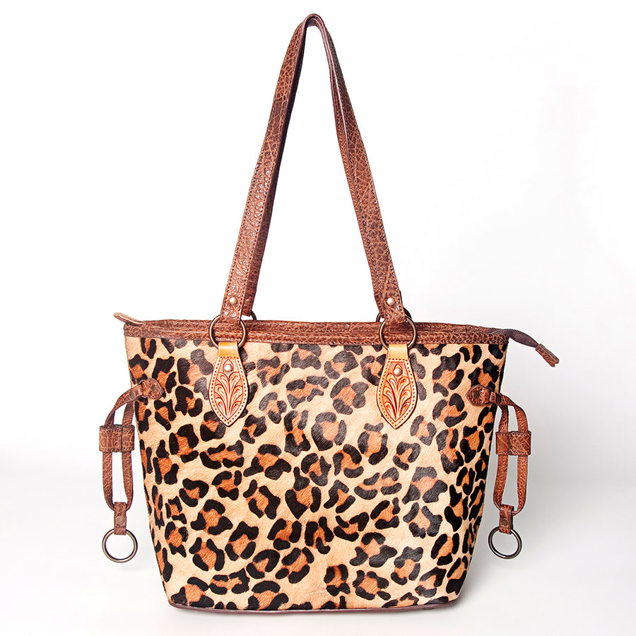 American Darling Tote Hand Tooled Hair on Genuine Leather Western Women Bag Handbag Purse | Travel Bags College Casual
