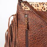 American Darling Messenger Hand Tooled Hair On Genuine Leather Western Women Bag Handbag Purse |