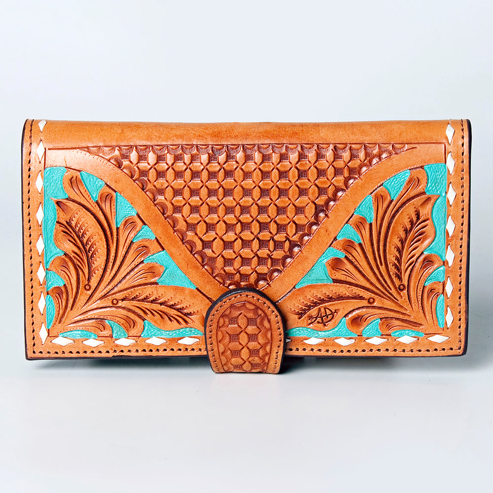 American Darling Wallet Hand Tooled Genuine Leather Western Women Bag | Handbag Purse Wristlet Travel Clutch