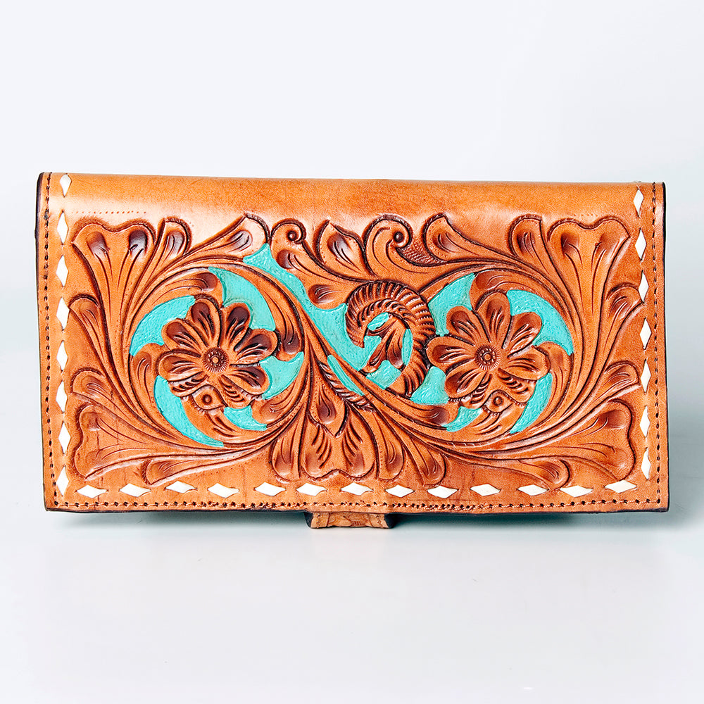 American Darling Wallet Hand Tooled Genuine Leather Western Women Bag | Handbag Purse Wristlet Travel Clutch