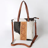 American Darling Tote Hand Tooled Hair-On Genuine Leather women bag western handbag purse